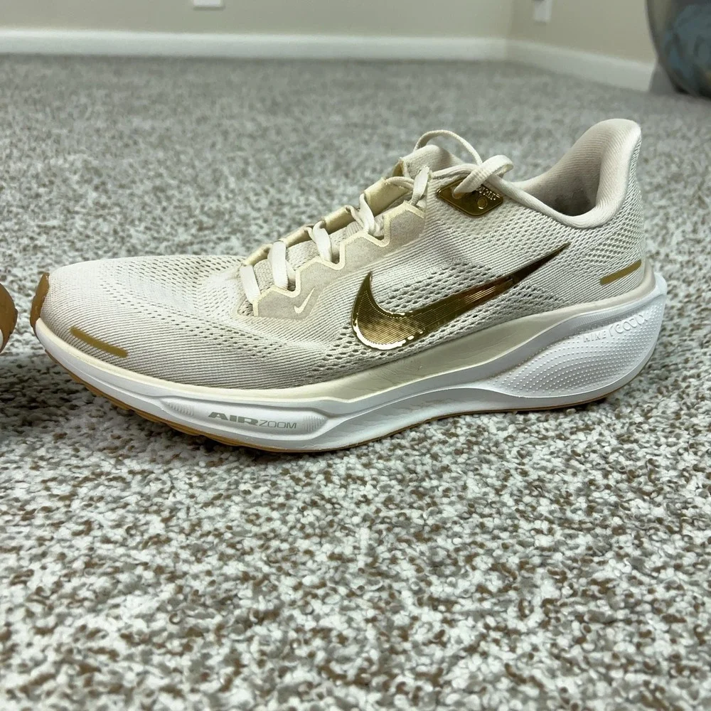 Nike Air Zoom Pegasus 41 Shoes Womens Size 10 Beige React Running Sneakers Gym